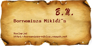 Bornemisza Miklós névjegykártya