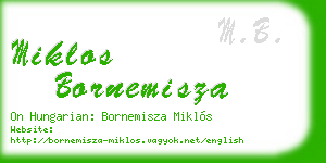 miklos bornemisza business card